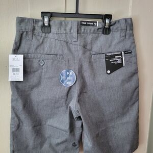 Volcom Boy's Charcoal Flat Front Shorts